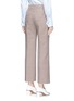Back View - Click To Enlarge - STELLA MCCARTNEY - Cropped houndstooth wool suiting pants