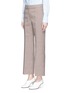 Front View - Click To Enlarge - STELLA MCCARTNEY - Cropped houndstooth wool suiting pants