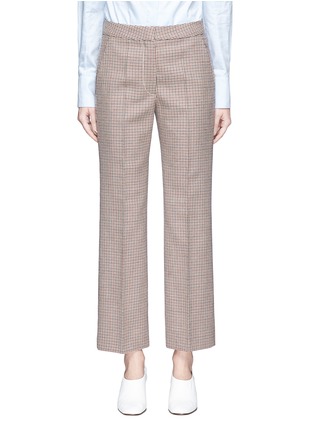 Main View - Click To Enlarge - STELLA MCCARTNEY - Cropped houndstooth wool suiting pants