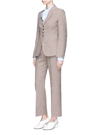 Figure View - Click To Enlarge - STELLA MCCARTNEY - Cropped houndstooth wool suiting pants