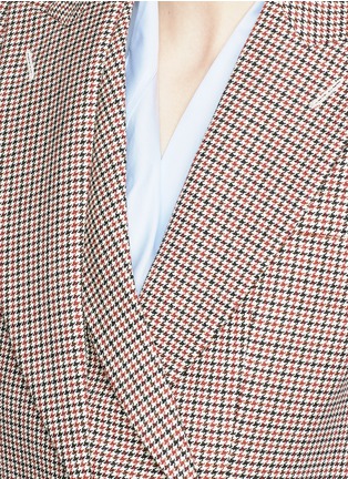 Detail View - Click To Enlarge - STELLA MCCARTNEY - Sleeveless layered front houndstooth wool coat dress
