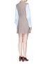 Back View - Click To Enlarge - STELLA MCCARTNEY - Sleeveless layered front houndstooth wool coat dress