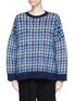 Main View - Click To Enlarge - STELLA MCCARTNEY - Check oversized wool blend sweater