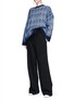 Figure View - Click To Enlarge - STELLA MCCARTNEY - Check oversized wool blend sweater