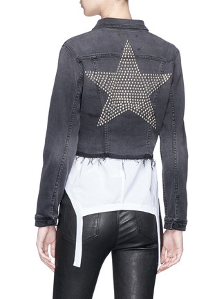 Back View - Click To Enlarge - L'AGENCE - 'Zuma' star studded cropped denim jacket