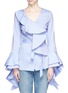 Main View - Click To Enlarge - C/MEO COLLECTIVE - 'Still Standing' ruffle poplin wrap shirt