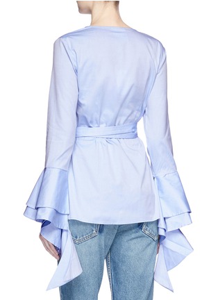 Figure View - Click To Enlarge - C/MEO COLLECTIVE - 'Still Standing' ruffle poplin wrap shirt