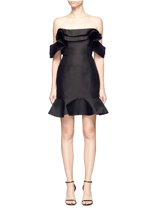 Main View - Click To Enlarge - C/MEO COLLECTIVE - 'Extant' structured ruffle off shoulder dress