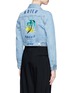 Back View - Click To Enlarge - ÊTRE CÉCILE - 'Adieu Honolulu' embroidered cropped denim jacket
