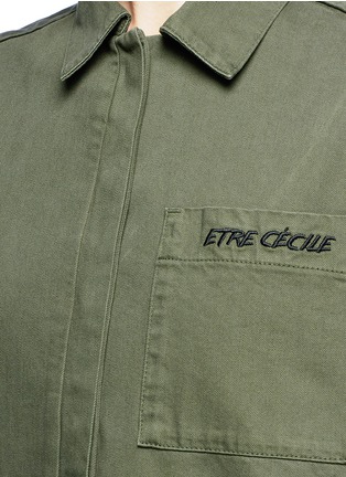 Detail View - Click To Enlarge - ÊTRE CÉCILE - 'Come Away With Me' print twill shirt jacket