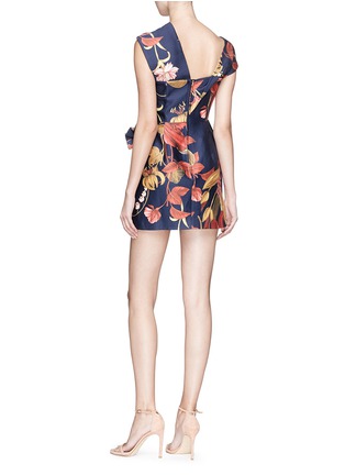 Back View - Click To Enlarge - C/MEO COLLECTIVE - 'Need You' botanic print one shoulder dress
