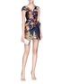 Figure View - Click To Enlarge - C/MEO COLLECTIVE - 'Need You' botanic print one shoulder dress