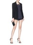 Figure View - Click To Enlarge - C/MEO COLLECTIVE - 'Conduit' peplum overlay suiting rompers