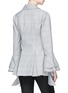 Back View - Click To Enlarge - C/MEO COLLECTIVE - 'We Woke Up' ruffle cuff check plaid blazer