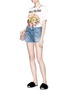 Figure View - Click To Enlarge - GRLFRND - 'Cindy' frayed denim shorts