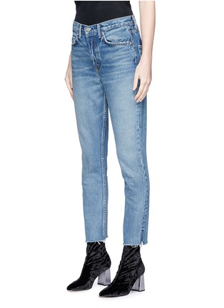 Front View - Click To Enlarge - GRLFRND - 'Karolina' high rise cropped skinny jeans