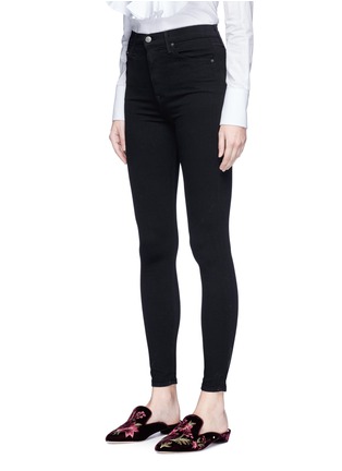 Front View - Click To Enlarge - GRLFRND - 'Kendall' super stretch high rise skinny jeans