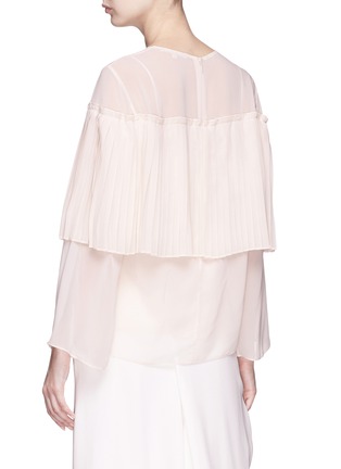 Back View - Click To Enlarge - 73182 - 'Pope' pleated overlay georgette blouse
