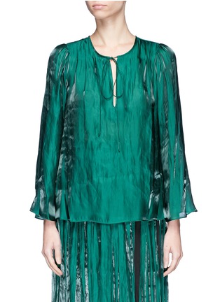 Main View - Click To Enlarge - 73182 - 'Renée' flared sleeve liquid charmeuse top