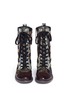 Front View - Click To Enlarge - SAM EDELMAN - 'Daphne' sequin stripe panelled mid calf boots