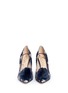 Front View - Click To Enlarge - SAM EDELMAN - 'Haroldson' pompom sheep print leather pumps