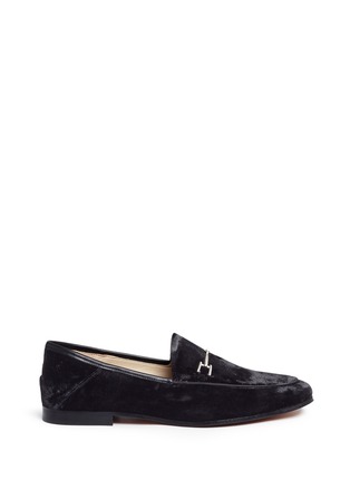 Main View - Click To Enlarge - SAM EDELMAN - 'Loraine' horsebit crushed velvet step-in loafers