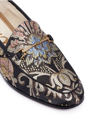 Detail View - Click To Enlarge - SAM EDELMAN - 'Loraine' horsebit floral jacquard step-in loafers