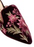 Detail View - Click To Enlarge - SAM EDELMAN - 'Aven' floral embroidered velvet slides