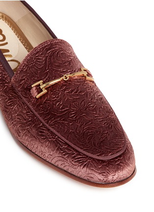 Detail View - Click To Enlarge - SAM EDELMAN - 'Loraine' horsebit floral jacquard velvet step-in loafers