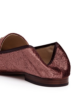 Detail View - Click To Enlarge - SAM EDELMAN - 'Loraine' horsebit floral jacquard velvet step-in loafers