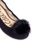 Detail View - Click To Enlarge - SAM EDELMAN - 'Farina' pompom suede ballerina flats