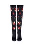 Front View - Click To Enlarge - SAM EDELMAN - 'Vena' floral embroidered stretch suede knee high boots