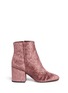 Main View - Click To Enlarge - SAM EDELMAN - 'Taye' floral jacquard velvet ankle boots