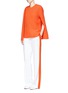Figure View - Click To Enlarge - KUHO - Split sleeve crepe top