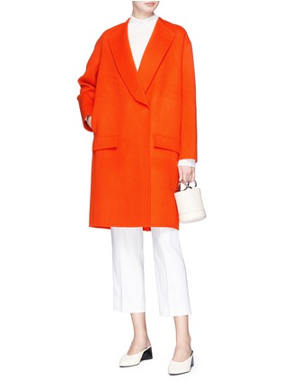 Figure View - Click To Enlarge - KUHO - Wool-cashmere melton coat