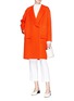 Figure View - Click To Enlarge - KUHO - Wool-cashmere melton coat
