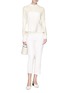 Figure View - Click To Enlarge - KUHO - Cropped wool blend suiting pants