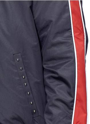 Detail View - Click To Enlarge - 10025 - Necktie collar stud bomber jacket