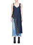 Main View - Click To Enlarge - 10025 - Floral print trim twill slip dress