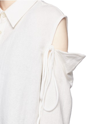 Detail View - Click To Enlarge - SONG FOR THE MUTE - Detachable sleeve gauze shirt