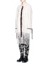 Front View - Click To Enlarge - SONG FOR THE MUTE - Fringe hem gauze shirt jacket