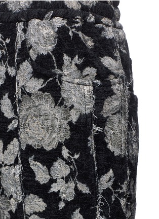 Detail View - Click To Enlarge - SONG FOR THE MUTE - Floral jacquard chenille track pants