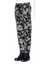 Front View - Click To Enlarge - SONG FOR THE MUTE - Floral jacquard chenille track pants