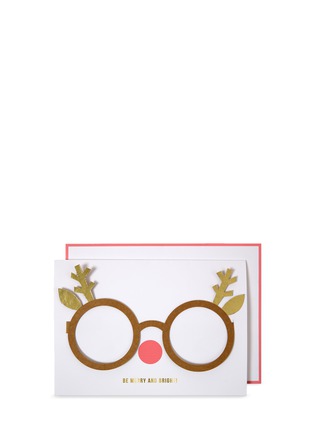 Main View - Click To Enlarge - MERI MERI - Reindeer glasses greeting card