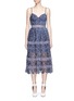Main View - Click To Enlarge - SELF-PORTRAIT - Floral guipure lace tiered midi dress