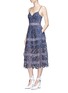 Figure View - Click To Enlarge - SELF-PORTRAIT - Floral guipure lace tiered midi dress