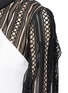 Detail View - Click To Enlarge - SELF-PORTRAIT - Monochrome scarf neck lace cady mini dress