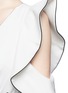 Detail View - Click To Enlarge - SELF-PORTRAIT - Monochrome cold shoulder cady wrap effect dress