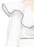 Detail View - Click To Enlarge - SELF-PORTRAIT - One-shoulder corset belt denim dress