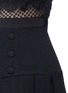 Detail View - Click To Enlarge - SELF-PORTRAIT - 'Bellis' lace panel pleated cady dress